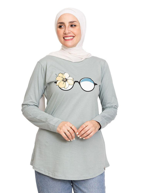 Aqua Foam Printed Long - Sleeve Design 41 - Khotwh